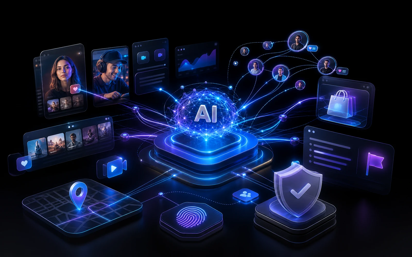 3D AI product graph for social commerce, map discovery, creator tools, and moderation